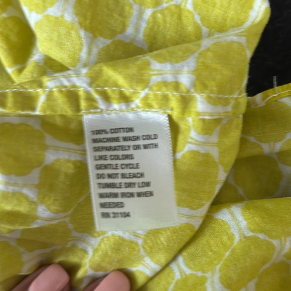 Crown & Ivy Yellow Leaf Print Shirt - Picture 8 of 8